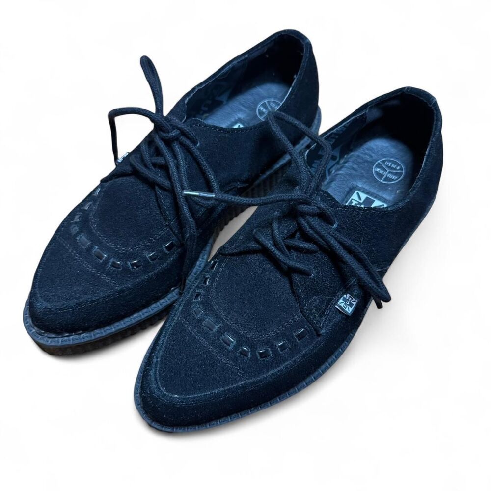 tuk Black Suede Lace-Up Loafers